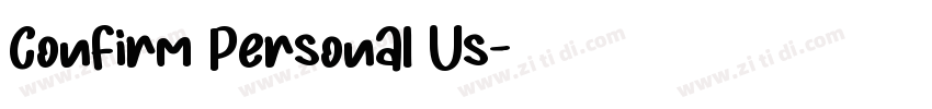 Confirm Personal Us字体转换